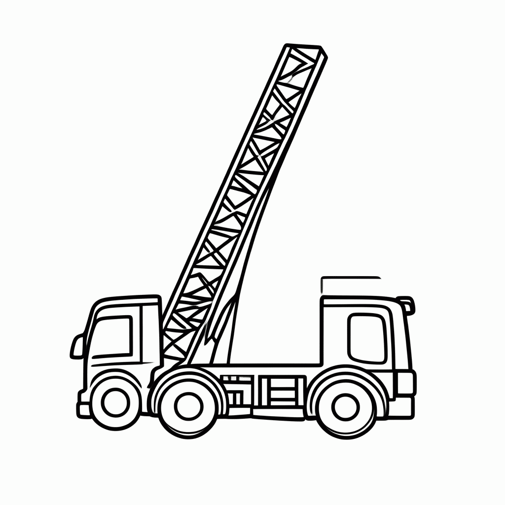 Desenho de Escada Magirus para colorir e imprimir grátis em folha A4