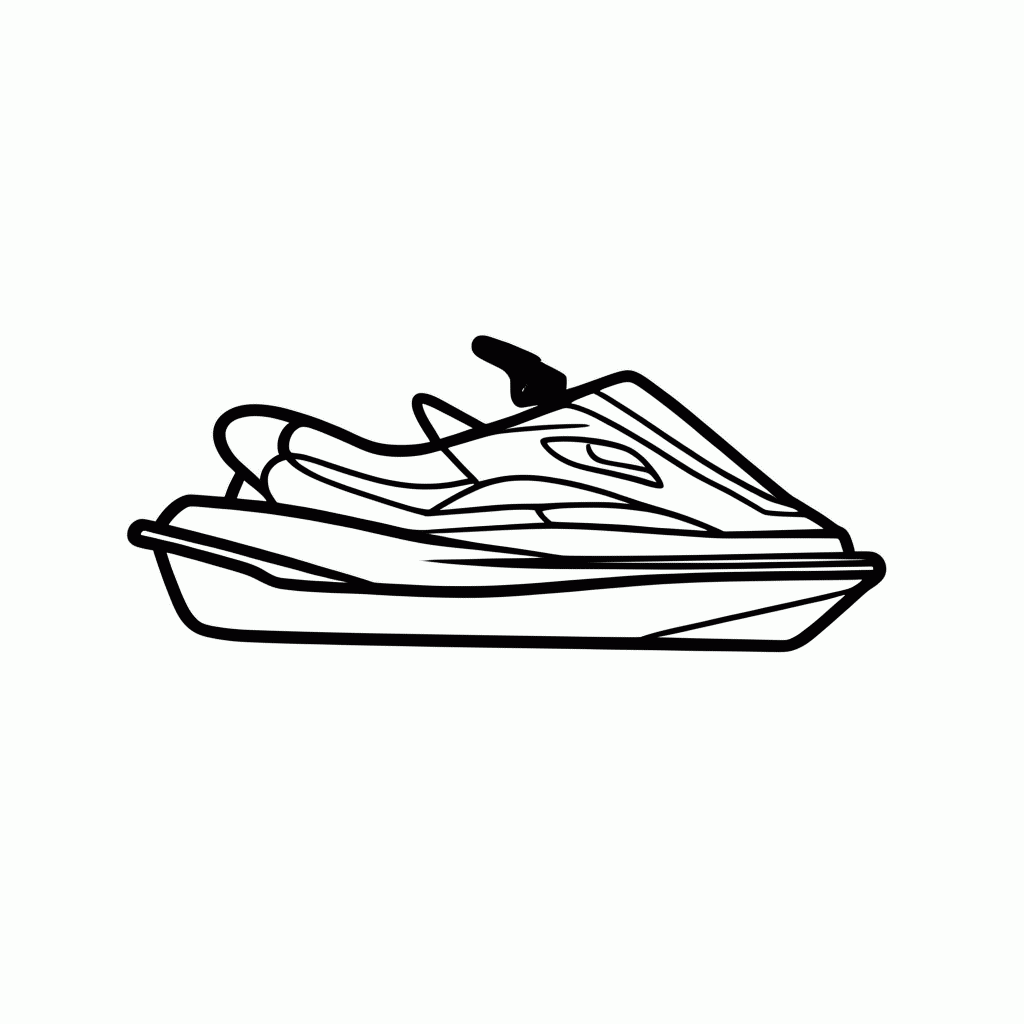 Desenho de Jet Ski Da Policia para colorir e imprimir grátis em folha A4