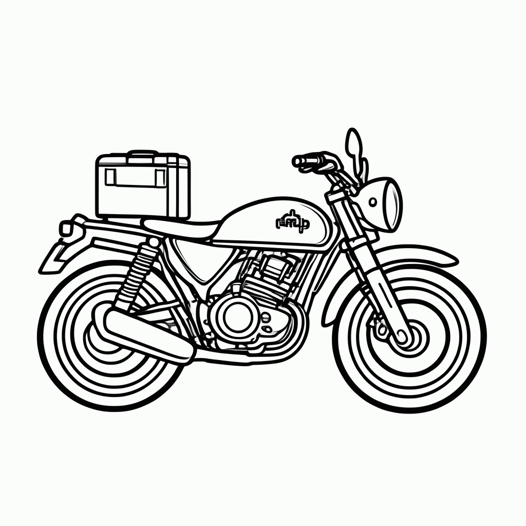 Desenho de Motoboi Samu para colorir e imprimir grátis em folha A4