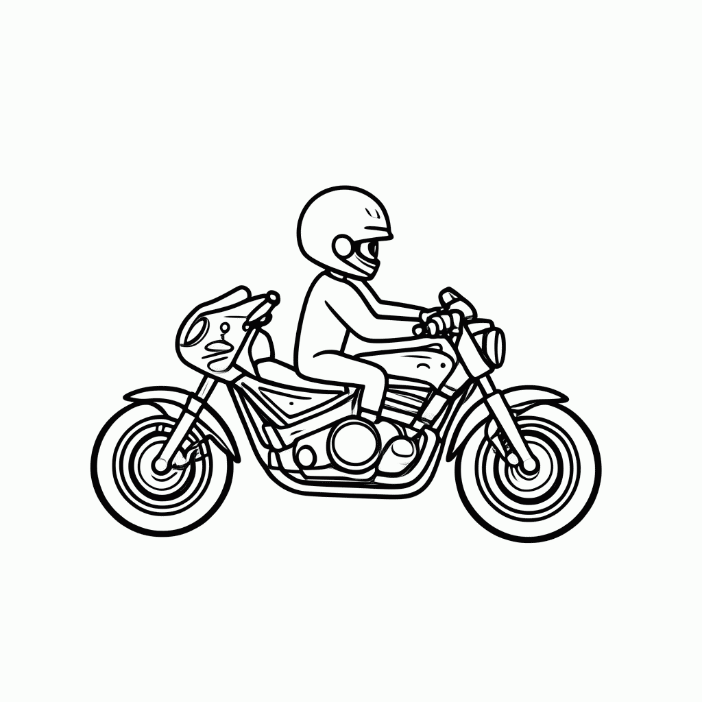 Desenho de Motocicleta Policia para colorir e imprimir grátis em folha A4