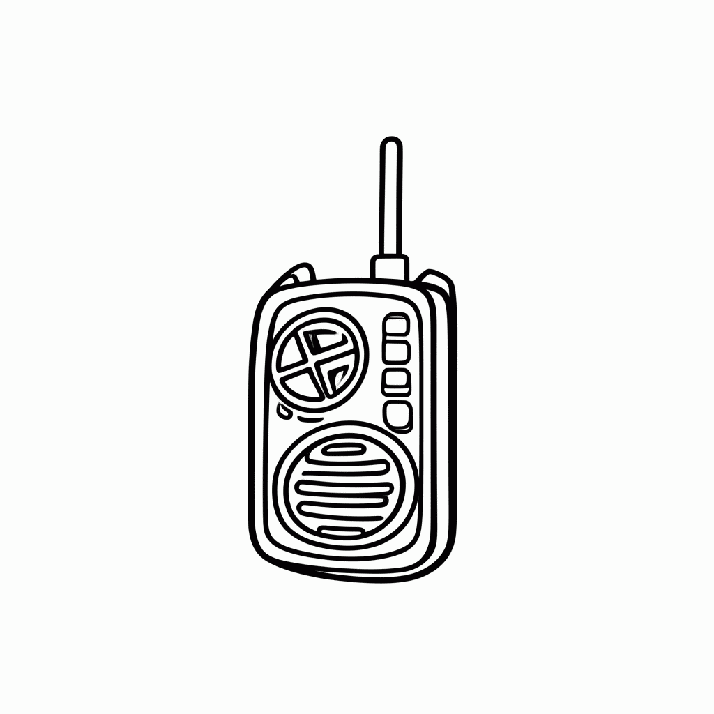 Desenho de Radio Comunicador para colorir e imprimir grátis em folha A4