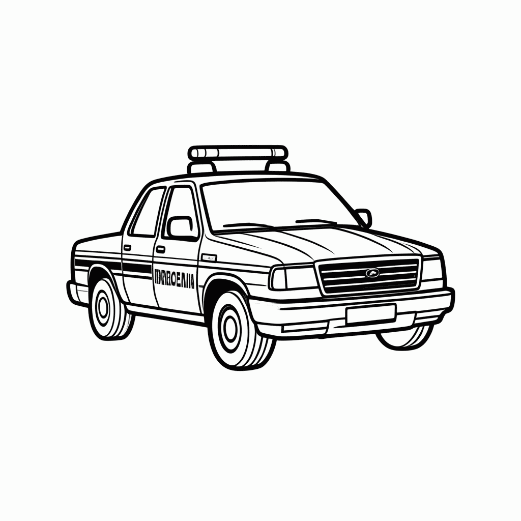 Desenho de Viatura Pmesp para colorir e imprimir grátis em folha A4