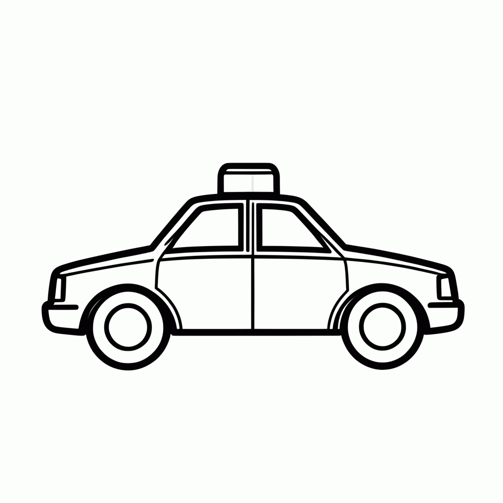 Desenho de Viatura Policial para colorir e imprimir grátis em folha A4