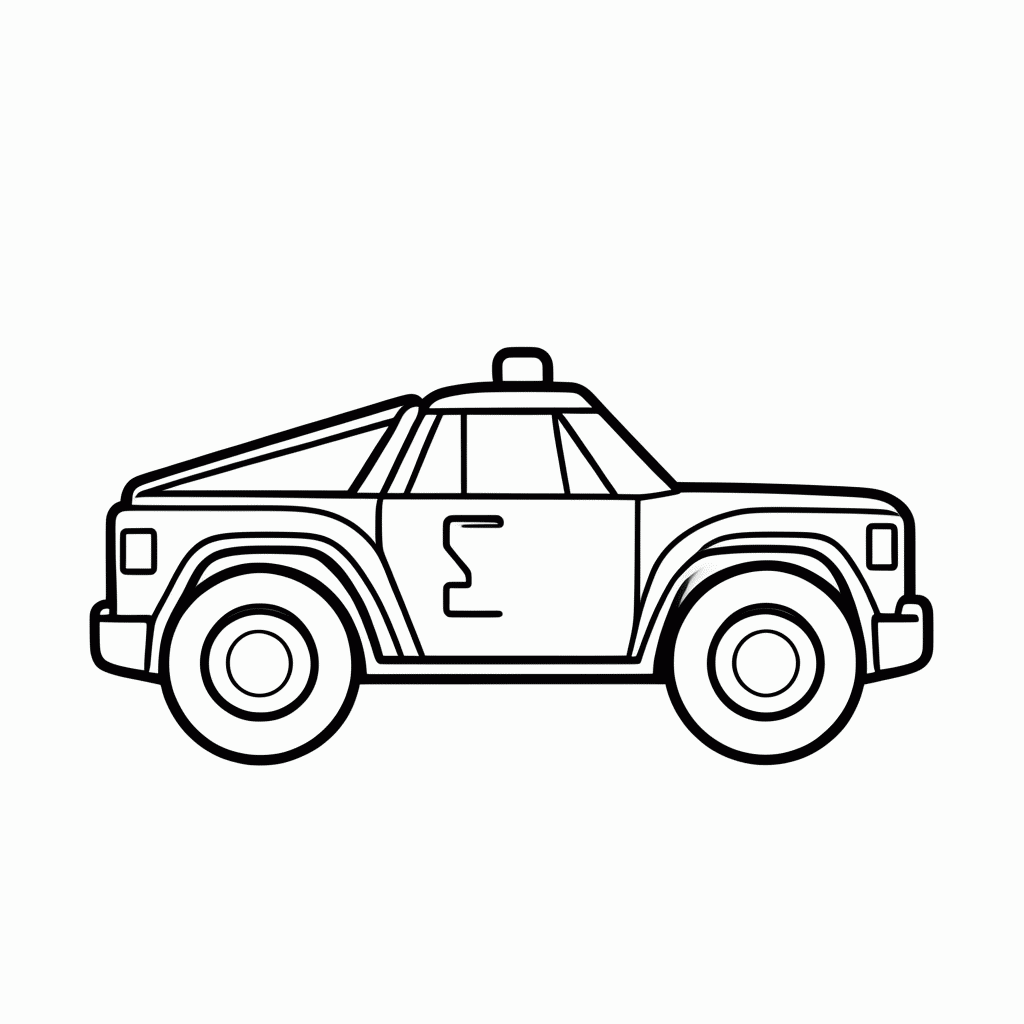 Desenho de Viatura Rota para colorir e imprimir grátis em folha A4