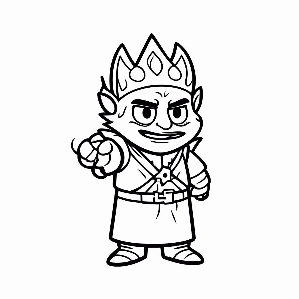 Desenho de Loki Vilao Tramoeiro para colorir e imprimir grátis em folha A4