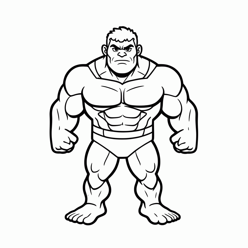 Desenho de Hulk Bruce Banner para colorir e imprimir grátis em folha A4