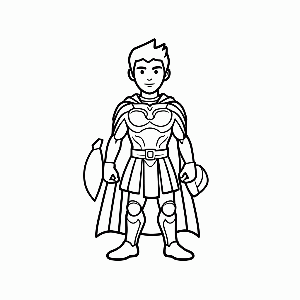 Desenho de Thor Martelo Mjolnir para colorir e imprimir grátis em folha A4