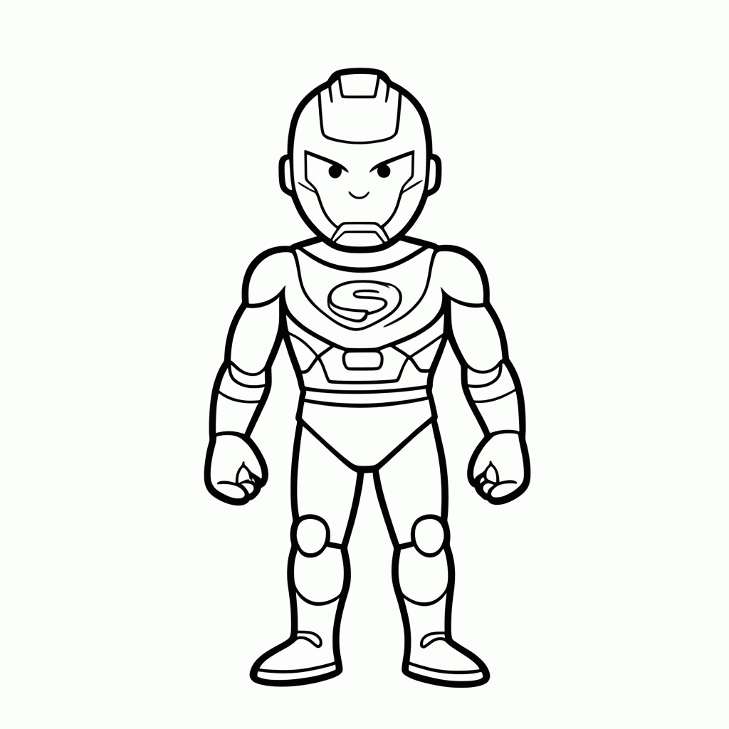 Desenho de Visao Android Vermelho para colorir e imprimir grátis em folha A4
