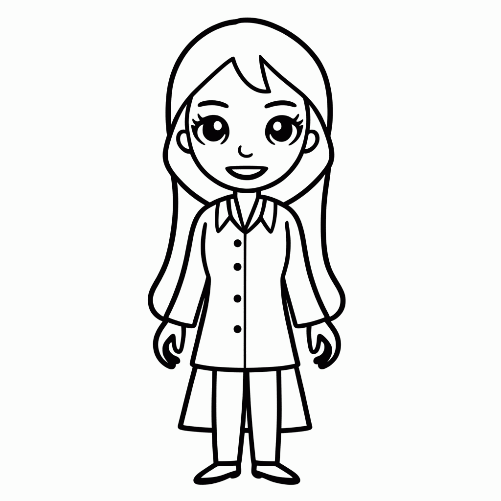 Desenho de Enid Colega De Quarto Loirona para colorir e imprimir grátis em folha A4