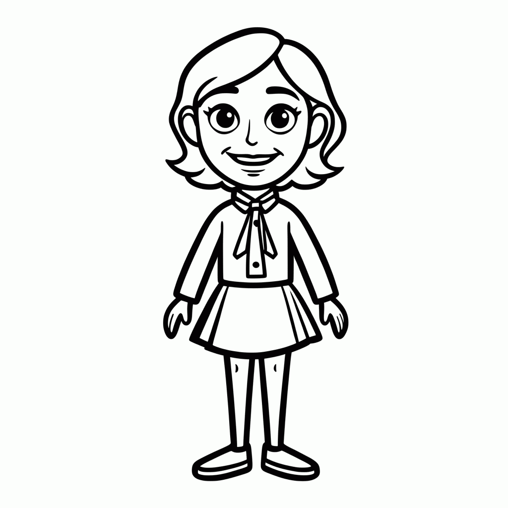Desenho de Familia Addams Completa para colorir e imprimir grátis em folha A4