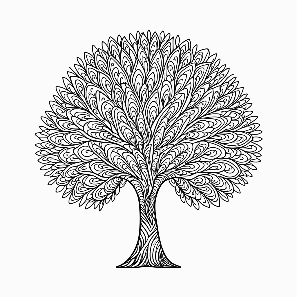 Desenho de Zentangle Padrão 15 para colorir e imprimir grátis em folha A4