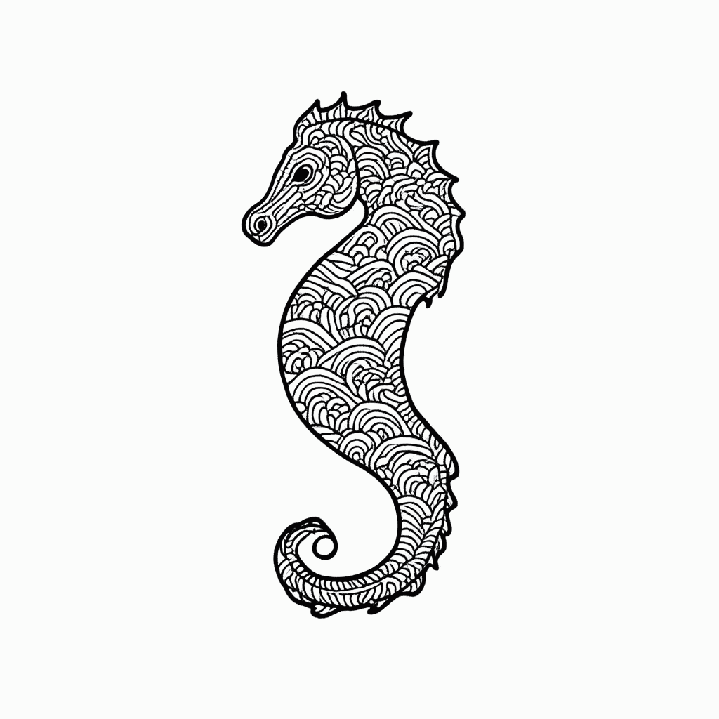 Desenho de Zentangle Padrão 17 para colorir e imprimir grátis em folha A4