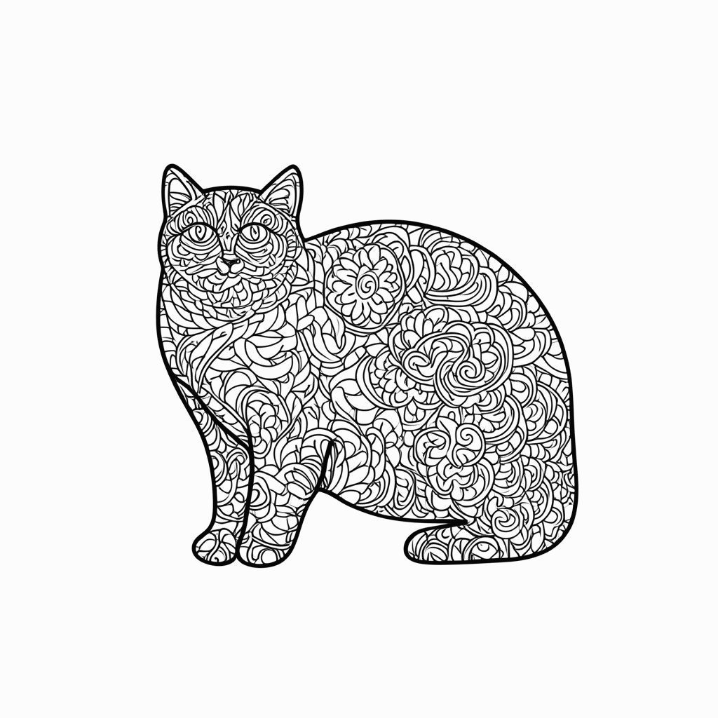 Desenho de Zentangle Padrão 19 para colorir e imprimir grátis em folha A4