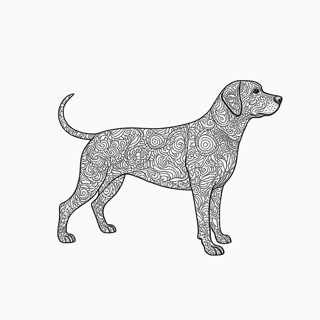 Desenho de Zentangle Padrão 20 para colorir e imprimir grátis em folha A4