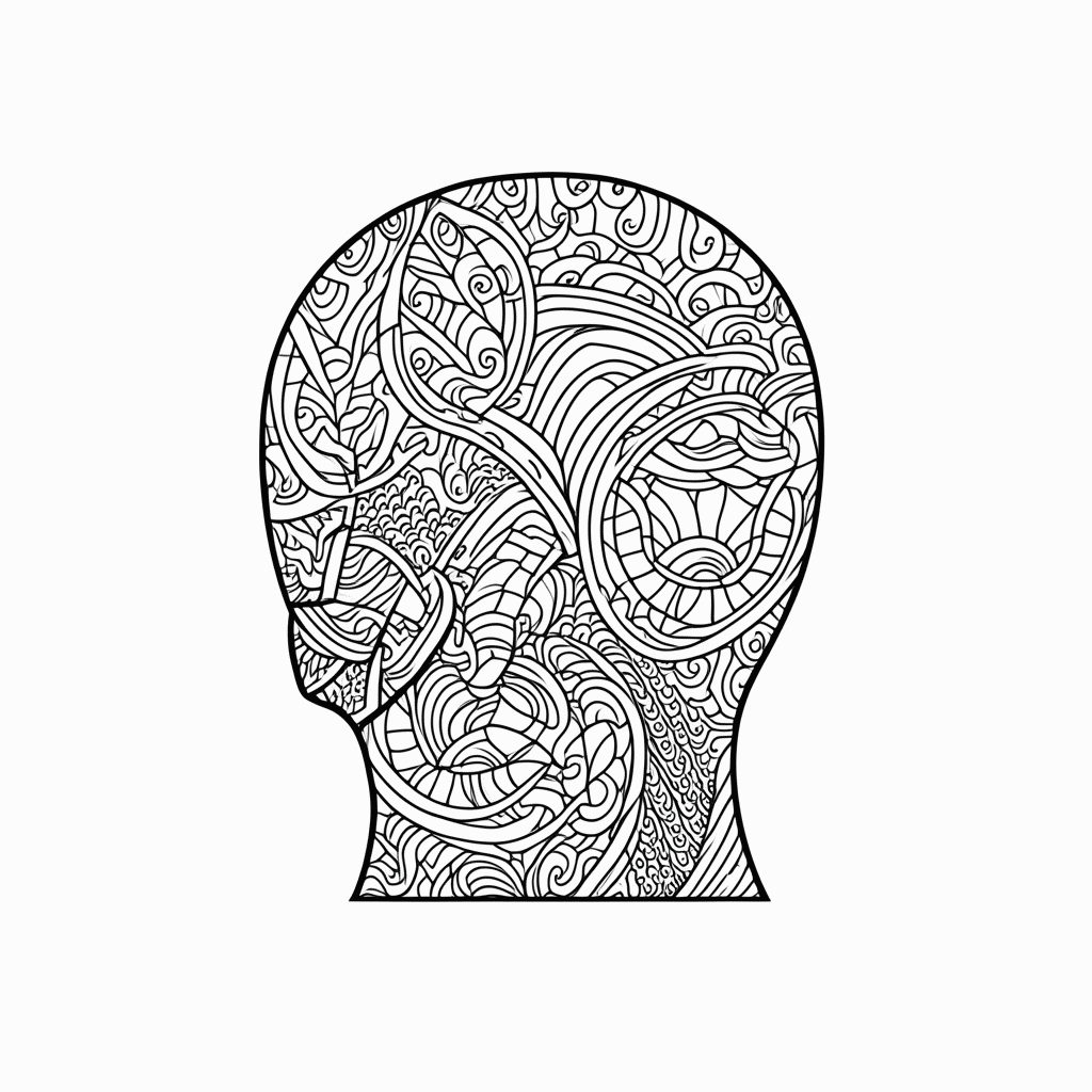 Desenho de Zentangle Padrão 22 para colorir e imprimir grátis em folha A4