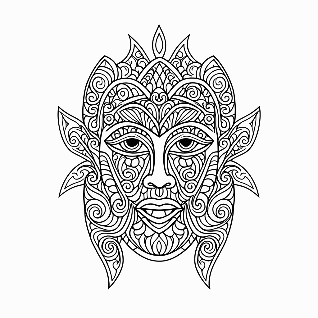Desenho de Zentangle Padrão 23 para colorir e imprimir grátis em folha A4