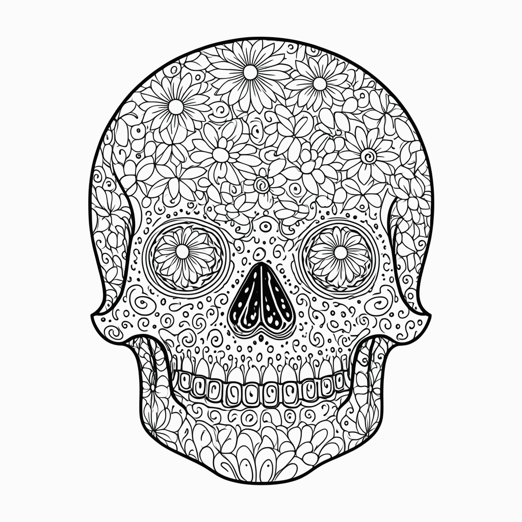 Desenho de Zentangle Padrão 24 para colorir e imprimir grátis em folha A4