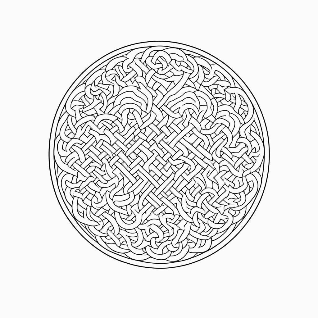 Desenho de Zentangle Padrão 28 para colorir e imprimir grátis em folha A4