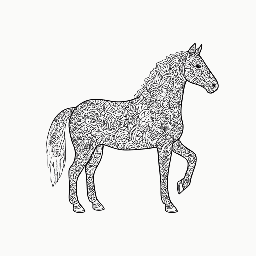 Desenho de Zentangle Padrão 8 para colorir e imprimir grátis em folha A4