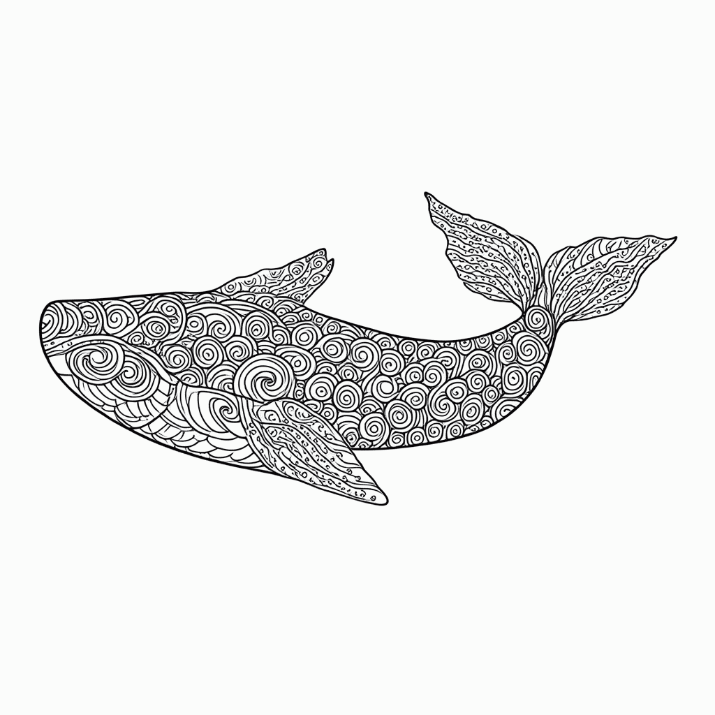 Desenho de Zentangle Padrão 9 para colorir e imprimir grátis em folha A4