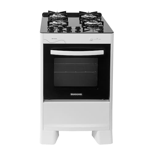 Fogão De Piso 4 Bocas Mesa Vidro Neo Glass Suggar Bivolt