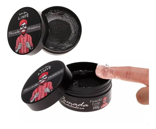 2 Pomadas Modeladora Cabelo Incolor, Black Ou Matte - Limye
