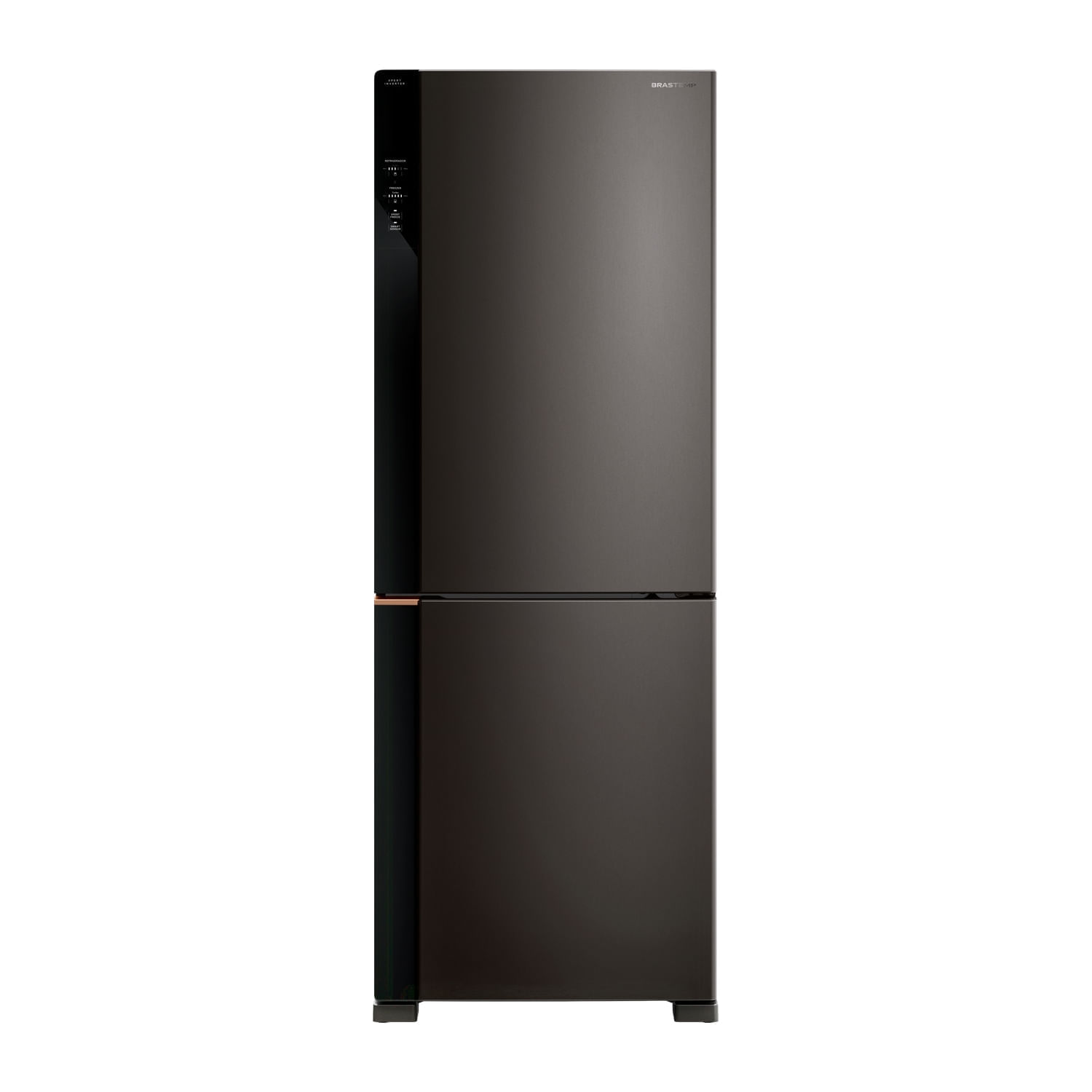 Geladeira Inteligente com Flex Freeze B= Smart Brastemp Frost Free Inverse Black Inox - BRE68AE