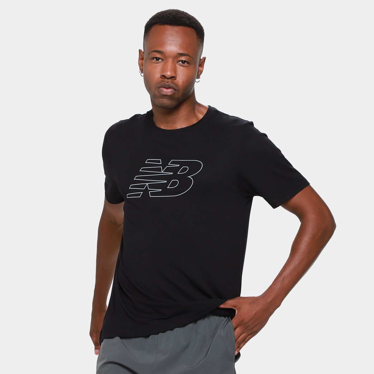 Camiseta New Balance Athletics Graphic Masculina - Preto