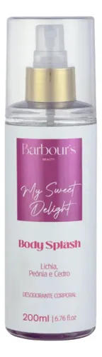 Body Splash Delight Barbour's Beauty Cedro Peônia Líchia 200ml My Sweet Delight