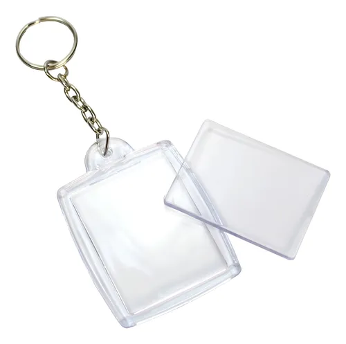 Chaveiro Acrílico Para Foto 3x4 Com Argola 90 Unidades