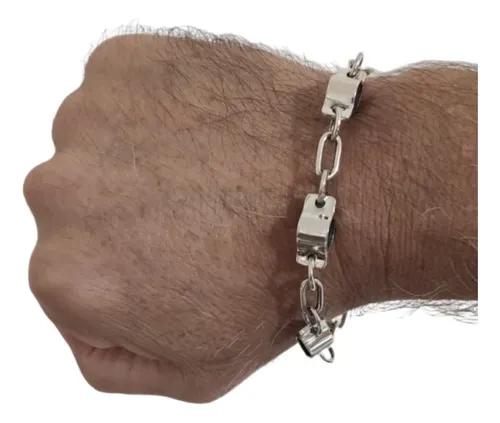 Pulseira Bracelete Grossa Em Prata 950 Feita À Mão Fecho T