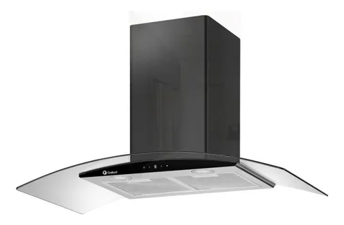 Coifa Parede Gallant Milano Vidro Curvo Preta Titanium 90cm 127v