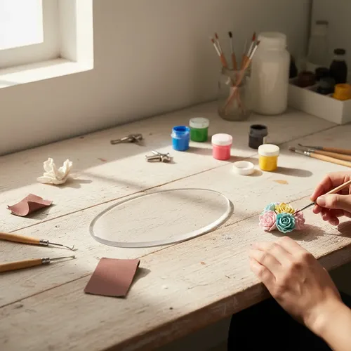 Base Acrílica Oval 50 10x6 Artesanato E Biscuit