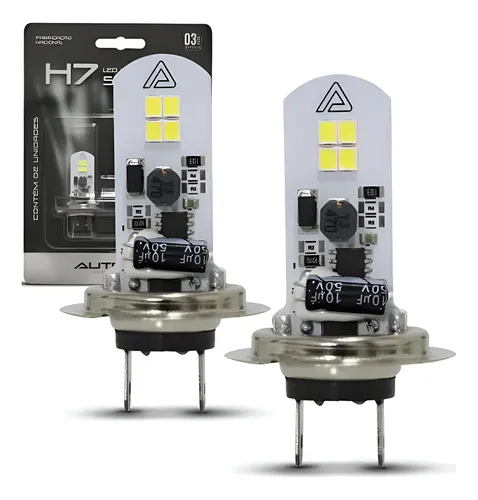 Lâmpada Super Led H7 Par 6500k Bivolt Caminhão Carro Moto