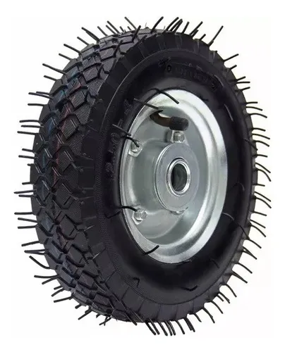 Kit 4 Roda Aro 4 C/ Câmara E Pneu Para Carrinho De Kart