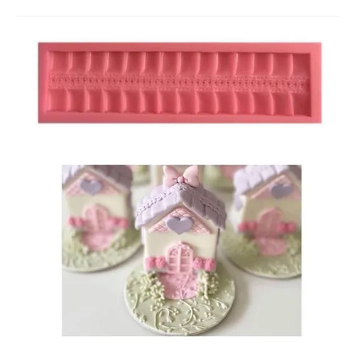 Molde De Silicone Arabesco Para Decorar Telhado De Casinha