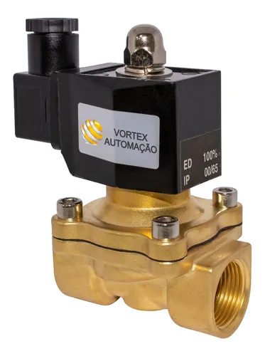 Válvula Solenóide 2/2 Vias N. Fechada 1'' Água/óleo/ar 24v