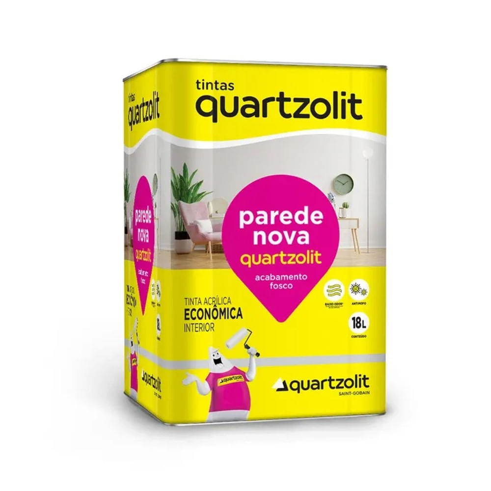 Tinta Acrílica Nova Eco Quartzolit Branco Neve Interna 18L