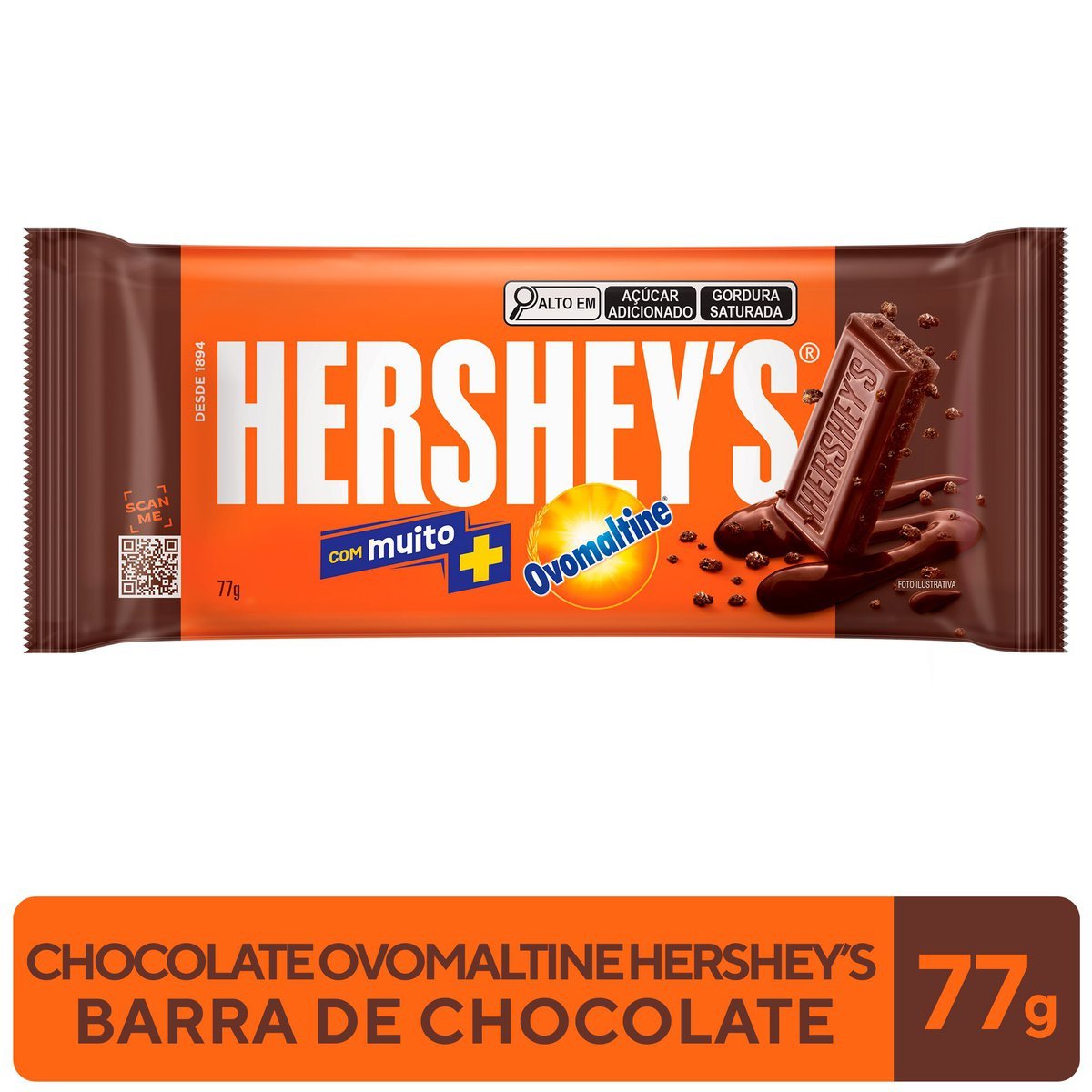 Chocolate ao Leite com Ovomaltine Hersheys Pacote 77g