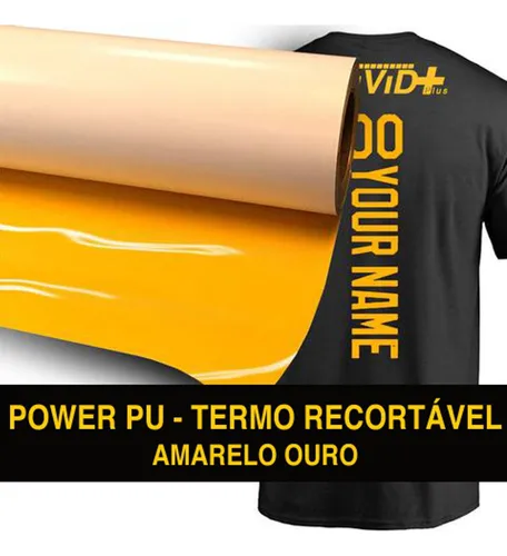 Heat Transfer Vinyl - Amarelo Ouro - 31 Cm 1 Mt
