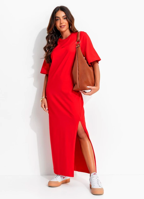 Colcci - Vestido em Malha Vermelho