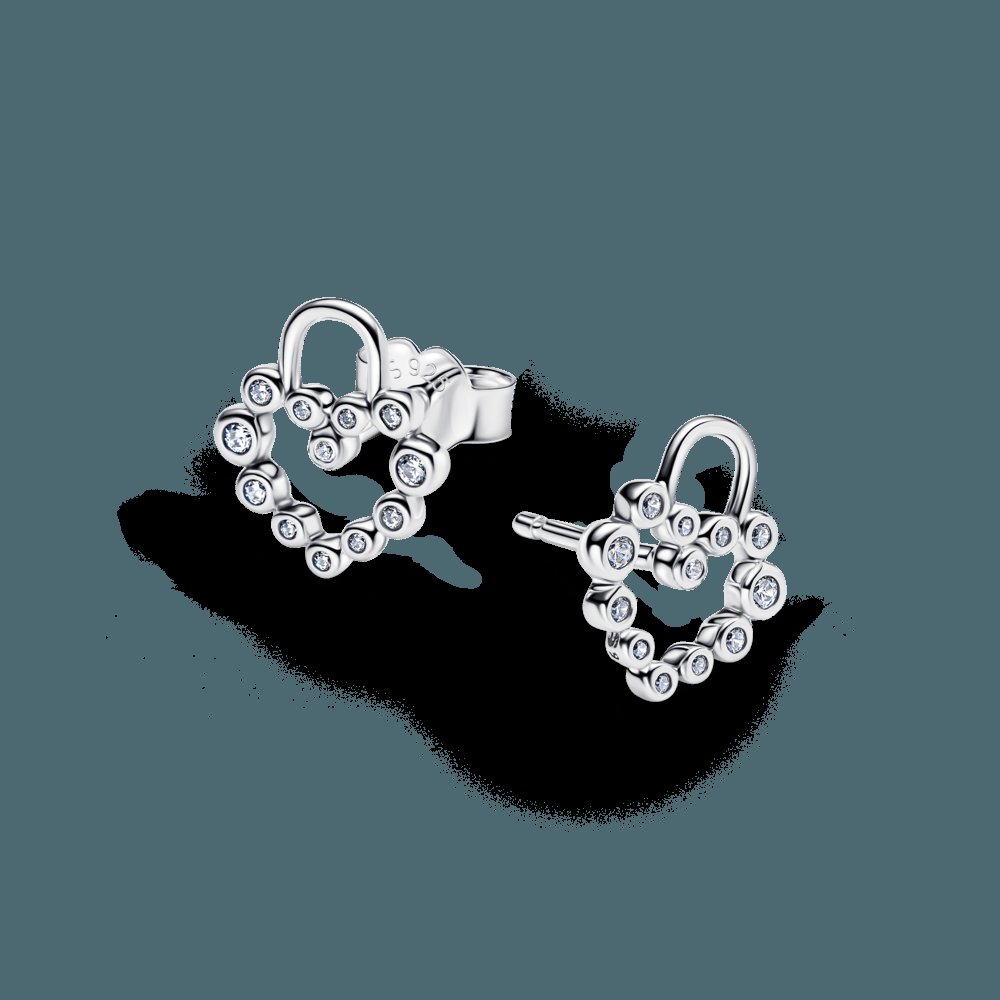 Brinco Prata Pequeno Cadeado Coracao