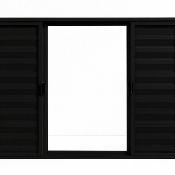 Veneziana 6 Folhas Aluminio Preto 1,00x1,20