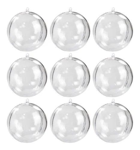 Esfera Bola Transparente Acrílico 7cm Para Artesanato 150 Un