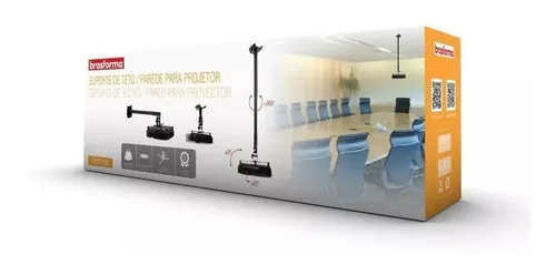 Suporte Para Projetor De Teto Com Extensão Sbrp756 Brasforma