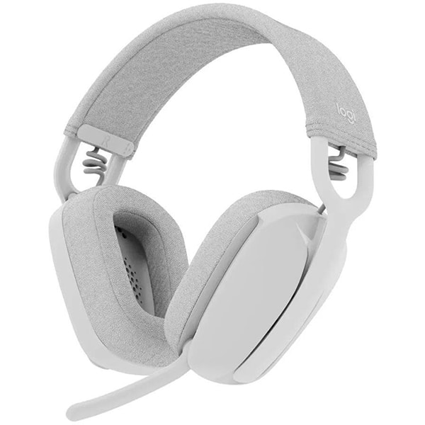 Headset Sem Fio Logitech Zone Vibe 100 Com Microfone Flip- to-Mute Com Cancelamento de Ruído e Conexão Bluetooth - Branco CX 1 UN