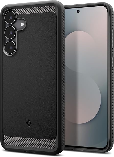 Spigen Capa para Galaxy S25 FE, Rugged Armor (2025) [Sem anel magnético] [Proteção de nível militar] - Preto fosco