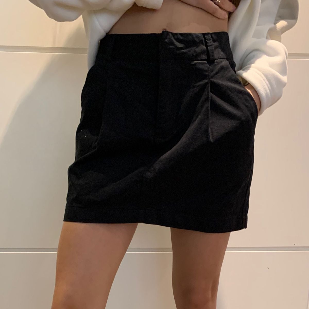 saia alfaiataria preta