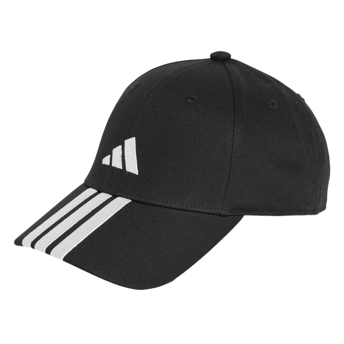 Boné Aba Curva Adidas 3 Listras Strapback - Preto+Branco