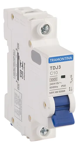 Disjuntor Unipolar Monopolar Din Tramontina 10a A 63a